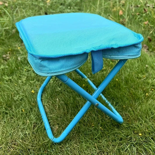 Portable Folding Stool with Handle, Outdoor Camping Fishing Stool, Zipper Stool for Outdoor